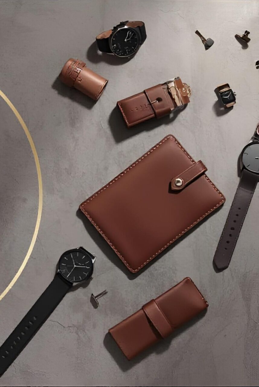 sophisticated fashion banner with abayas and accessories