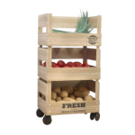 Wooden Vegetable Trolley