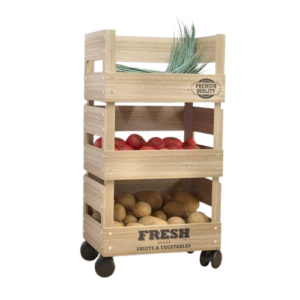 Wooden Vegetable Trolley